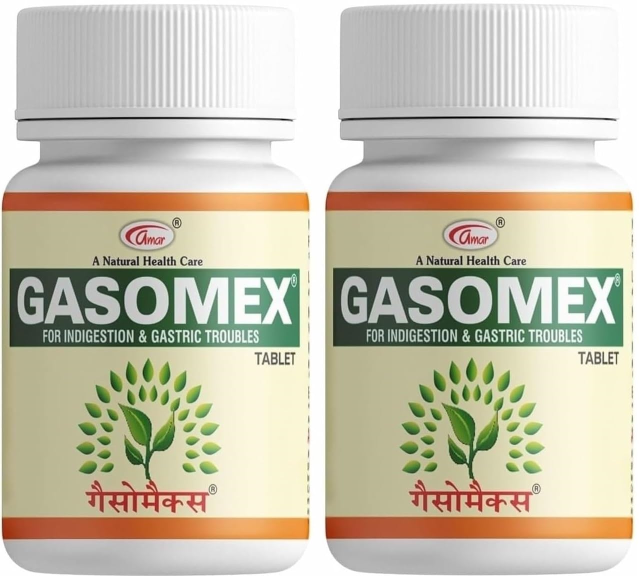 Gasomex Ayurvedic Gas Relief, No Fart Tablets (Pack Of 2 X 120 Tablets), 60Days Pack| Relieves Trapped Gasses And Gives Relief From Bloating, Flatulence