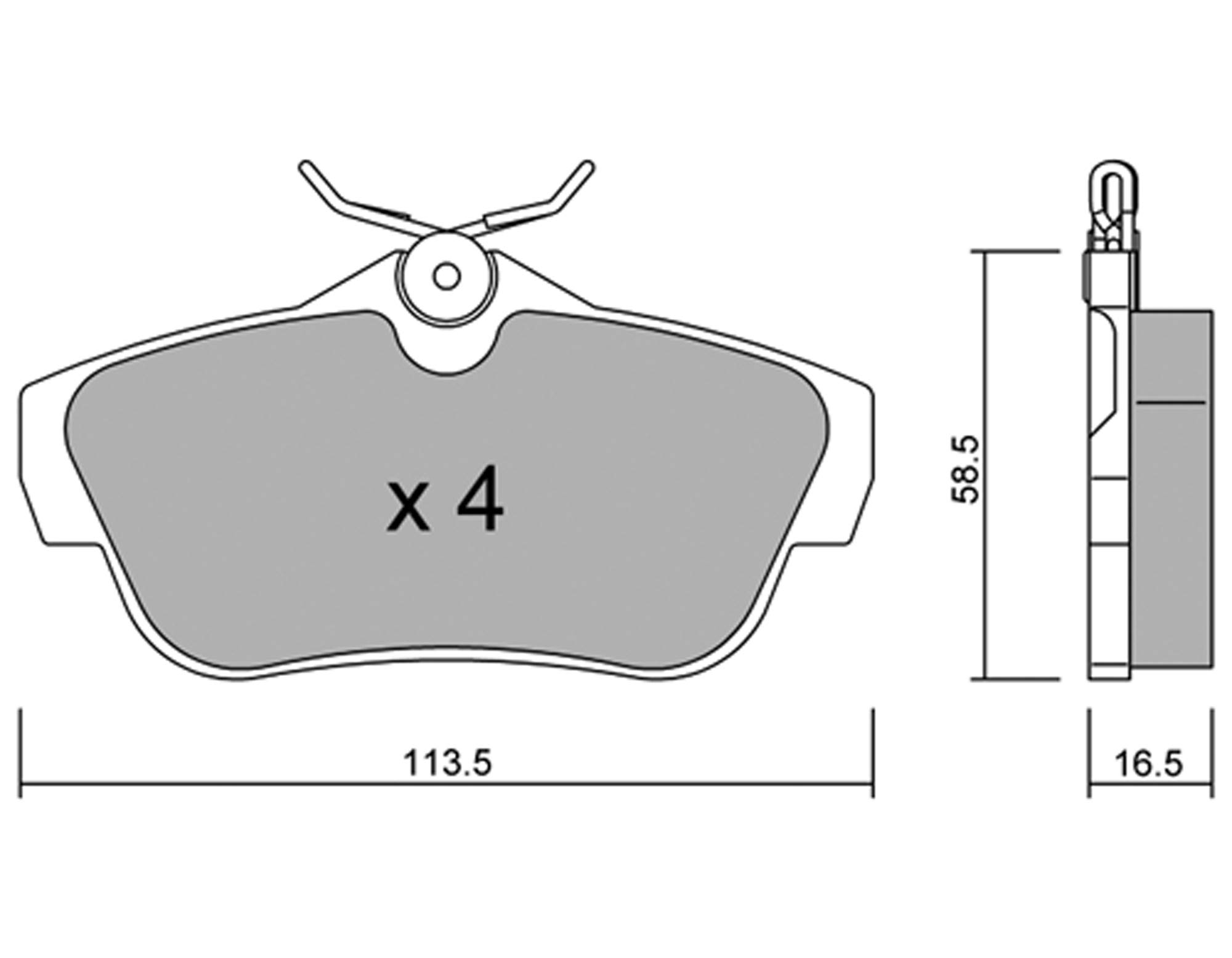 metelligroup 22-0712-0 Bremsbeläge, Made in Italy, Ersatzteile für Autos, ECE R90-zertifiziert, Kupferfrei
