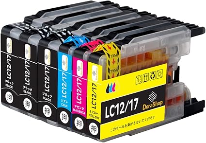 Amazon Co Jp Amazon Co Jp限定 ６個セット Brother ブラザー Lc12 4pk Lc17 4pk 互換インク Lc12 Lc17大容量タイプ 4色セット 黒2本 Lc12bk Lc12c Lc12m Lc12y ブラック シアン マゼンタ イエロー 1年品質保証 国際規格iso9001認証工場生産 Dorashop