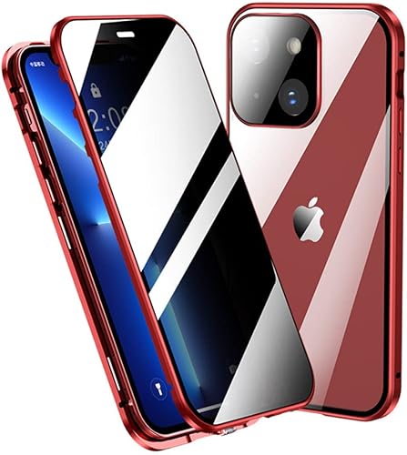 Miniatura 29 de Funda antiespía compatible con iPhone 14 Plus con cerradura, protector de pantalla de privacidad de cuerpo completo de 360°, protector de lente