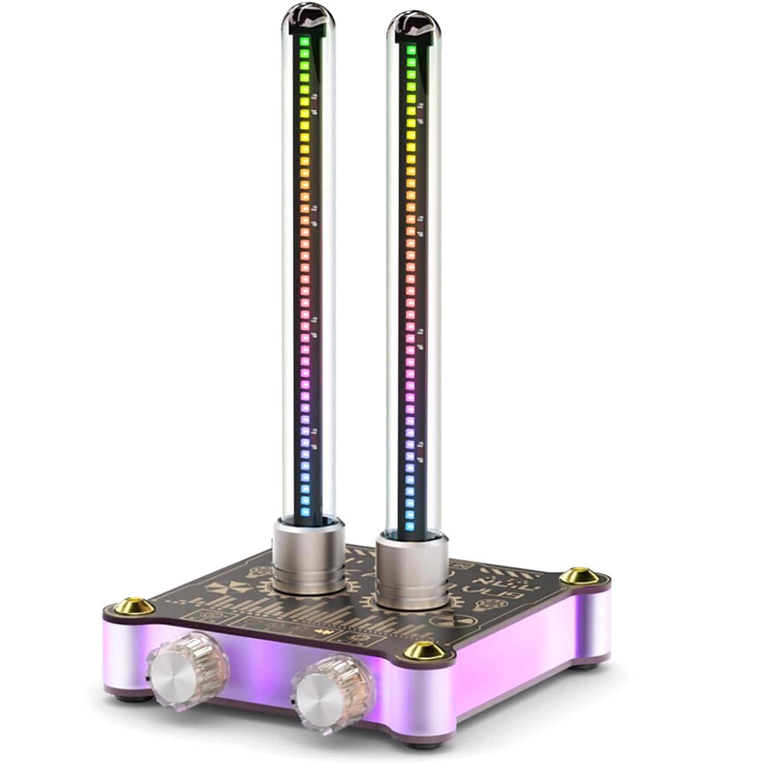 Analizador de espectro de audio LED, diseño retro de tubo Nixie, velocidad y brillo ajustables, ajuste de ganancia para decoración de escritorio del hogar