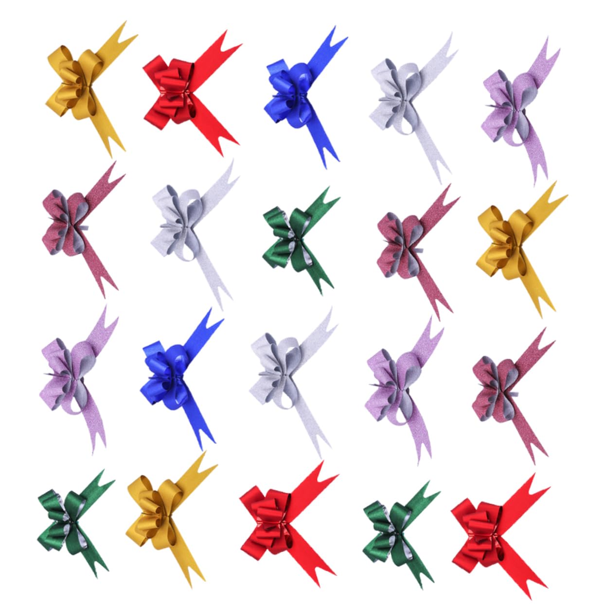 Abaodam 100pezzi Fiocchi Decorativi Natalizi Motivo Fiocco Di Fiocchi Di Raso Per Decorazioni Di Matrimonio e Feste Versatile e Resistente Per Albero Di Natale Regali e Eventi Festivi
