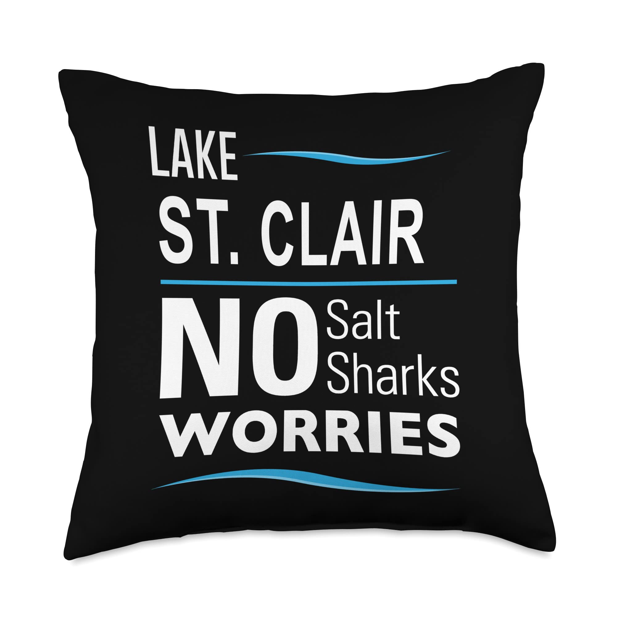 Lake St Clair Funny Throw Pillow