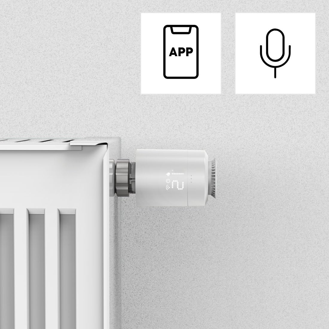 Hama Smart Home Dodatkowa Głowica Termostatyczna WiFi - Inteligentna, Zdalne Sterowanie, Kompatybilna z Zigbee, Amazon Alexa, Google Home, Apple Siri