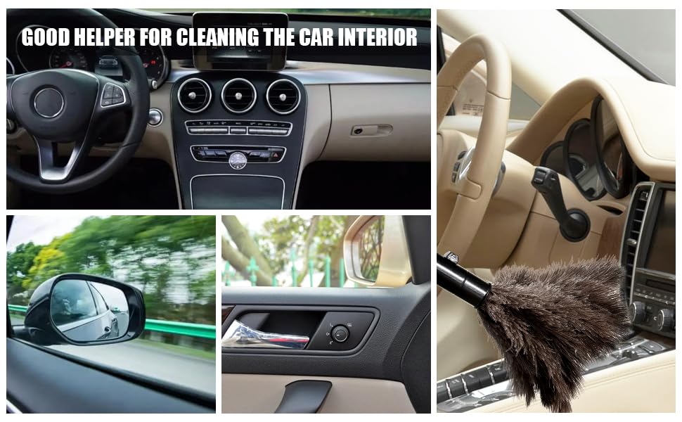 Image of Retractable Ostrich Feather Duster for Cleaning, 15 Inch Fluffy and Natural Feather Duster with Retractable Handle, Reusable Eco-Friendly Handheld Cleaning Supplies(5PCS)