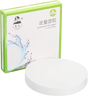 PATIKIL 100Pcs 12.5cm Quantitative Filter Paper Circles, Fast Speed Round Laboratory Filter Paper Chemical Industrial Oil Testing Funnel Filter Paper