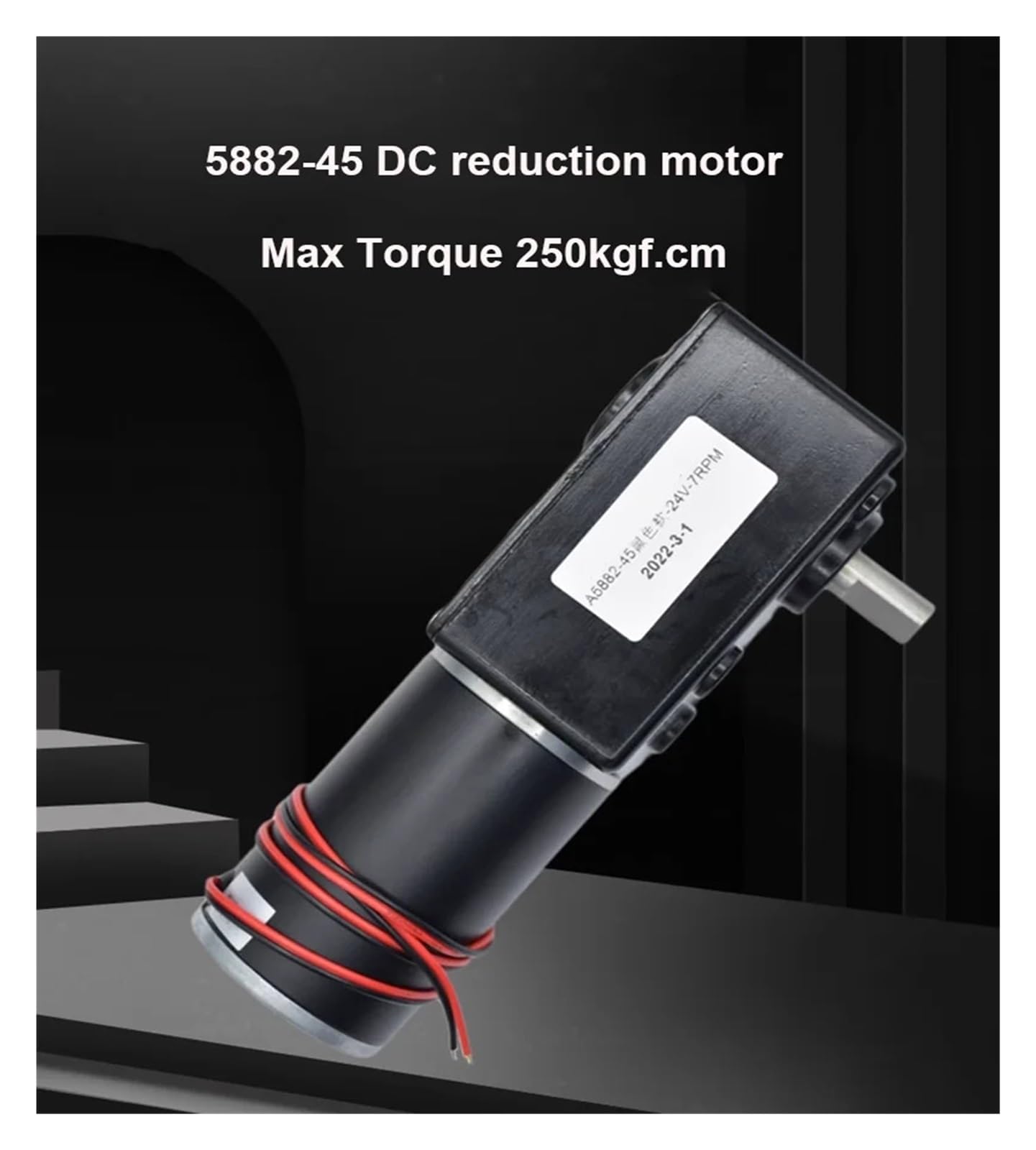 DC12V 24V Getriebemotor mit starkem Drehmoment, Metall-Turbo-Schneckengetriebe, Motor mit umgekehrter niedriger Geschwindigkeit, 250 kg, cm, selbstsichernde Schnecke(12V 200rpm)