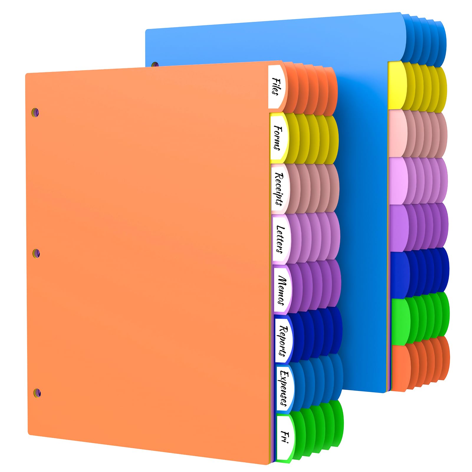 Aazon.co: HABGP 12 Tab Dividers For 3 Ring Binder, 96 Pcs Ulticolor - View #2