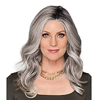 Vista 31 de Raquel Welch 14" ondulado superior de facturación superior de la cabeza, pelo superior de la cabeza, solo la parte superior, no es una peluca Café