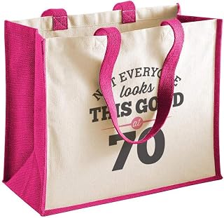 70th Birthday Gift Bag Novelty Shopping Tote Idea Birthday Keepsake Present for 70 Years Old 33cm x 42cm x 19cm