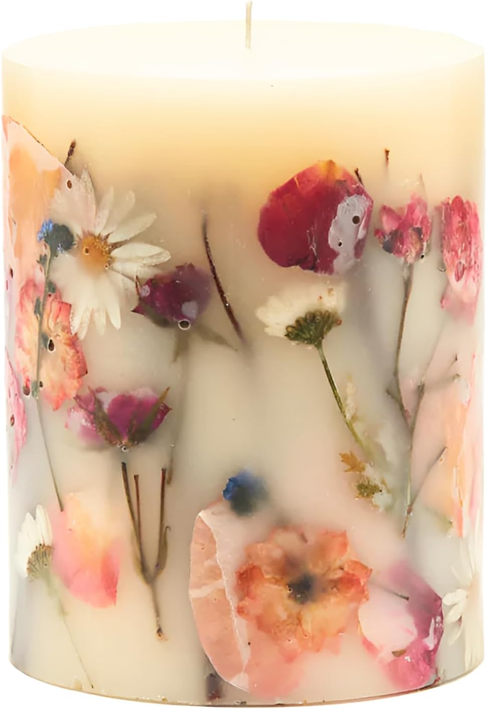 Apricot Rose Round Botanical Candle - Aromatherapy Candles, Long Lasting Candles, Home Decor Candles (Medium)