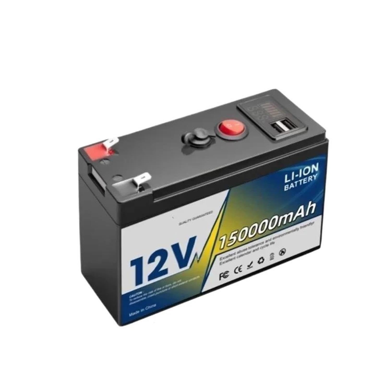 Accumulo di energia solare con batteria al litio portatile 12V 150Ah