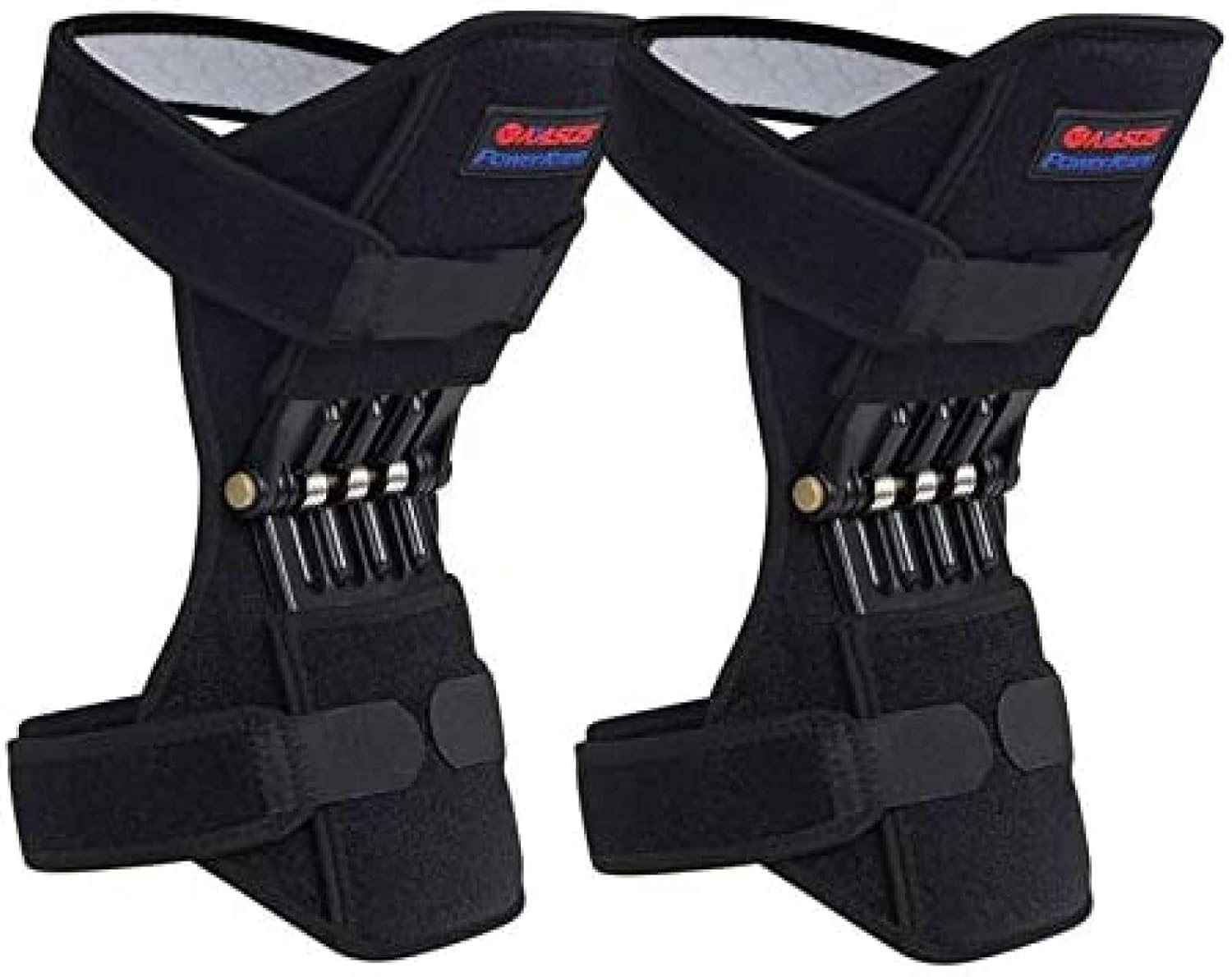 Knie-Booster, 2er-Pack, Knie-Booster-Feder-kniebandage Für Kniearthrose, Bergsteigen, Kniebeugen, Wandern, Sport