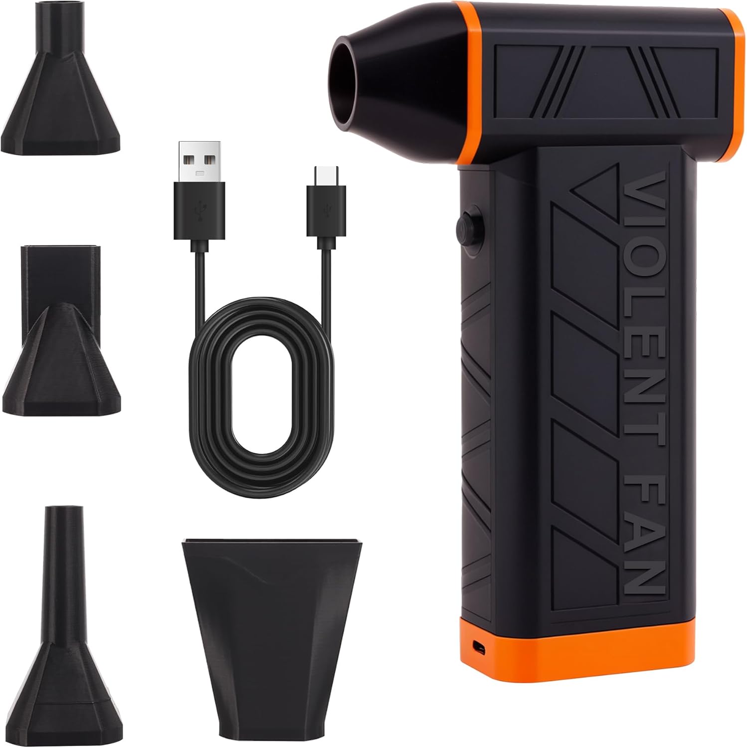 X5 Electric Air Duster – 130000RPM Cordless Compressed Air Blower, 3-Speed Mini Dust Cleaner with 8000mAh, 5 Nozzles, Fast Charging for Computer, Keyboard, Home, Outdoor, Car