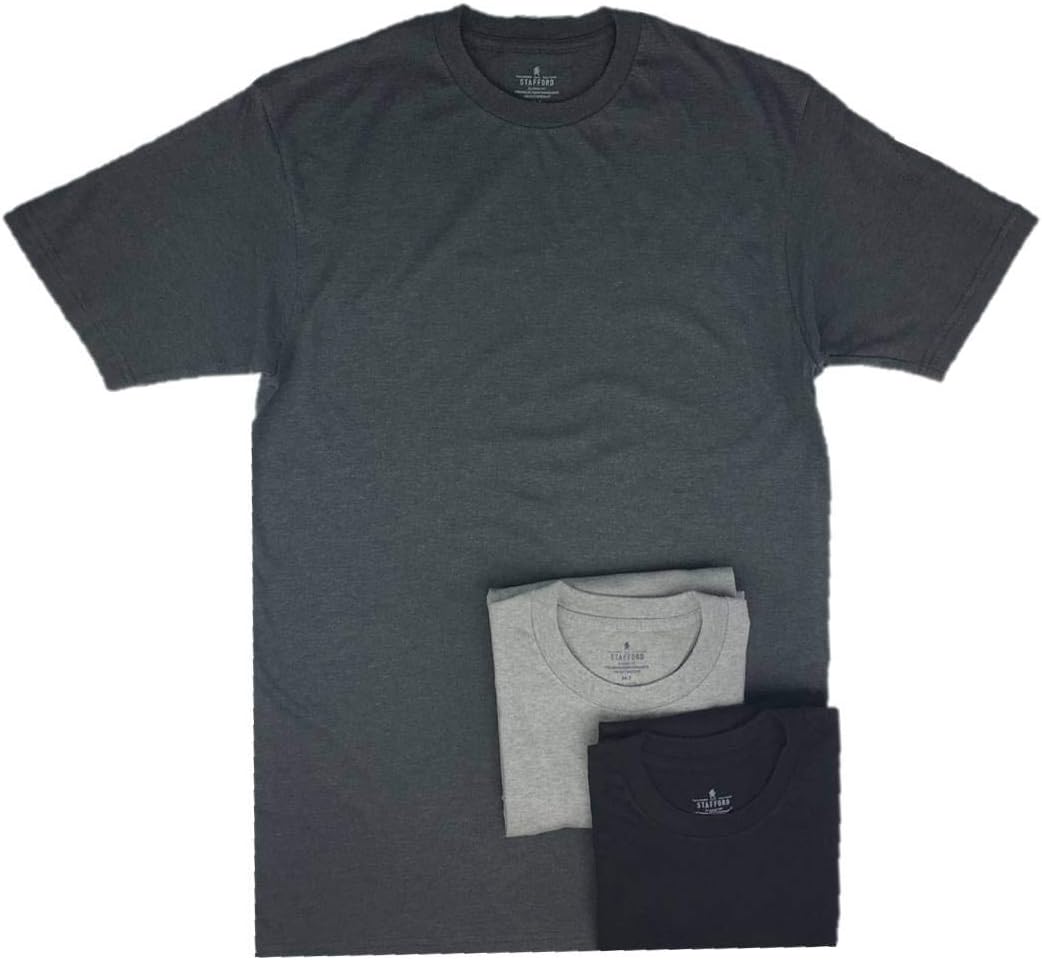 Stafford Men’s Tall/Extra Tall 100 Heavy Weight Cotton Crew Neck