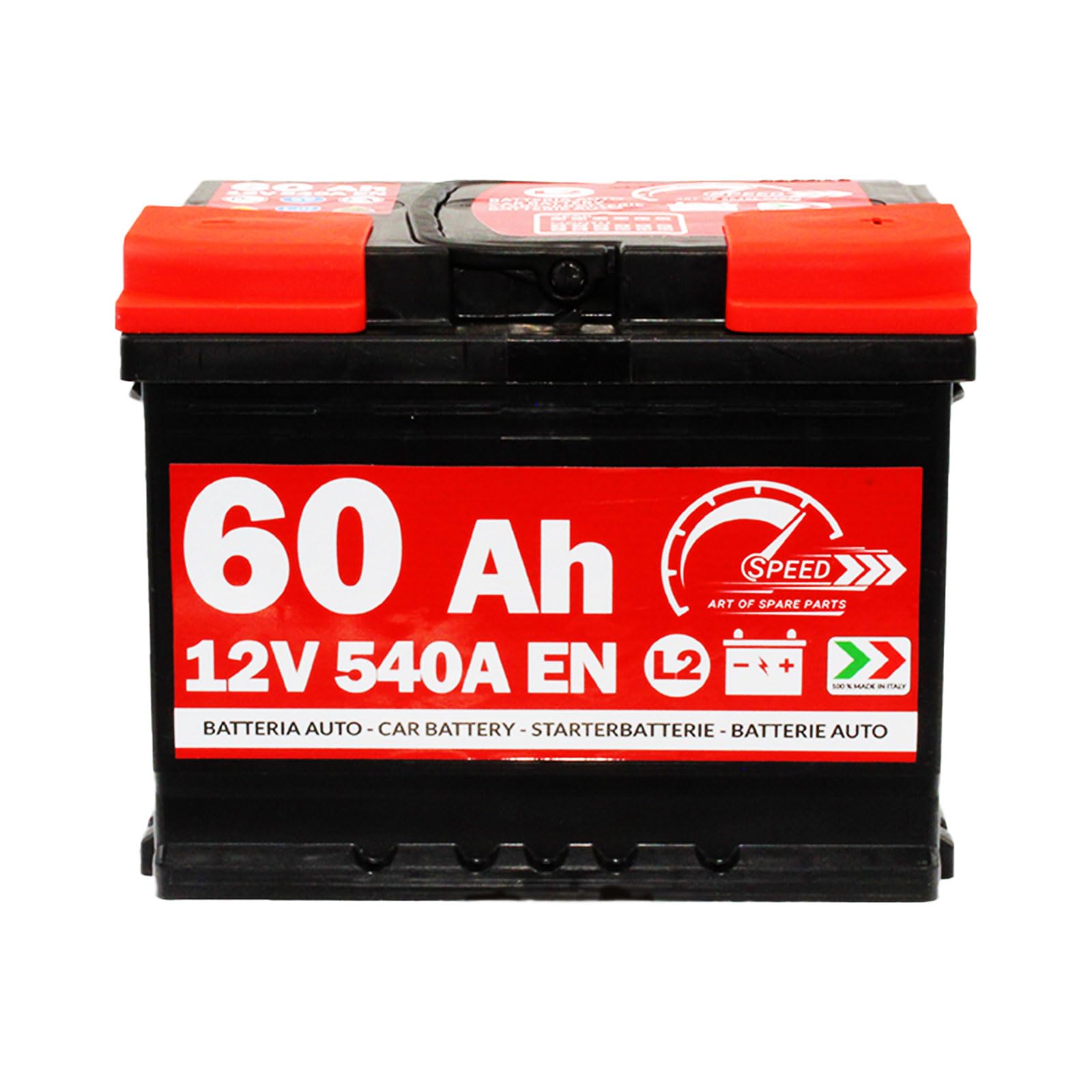 Speed, Batteria per Auto L260, 60 AH, 540A, con Polo Positivo A Destra Speed BY SMC