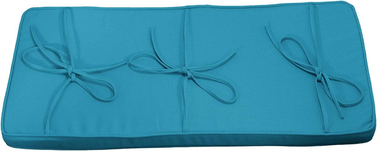 Light Blue Piano Bench Cushion 14" x 30" - Extra Thick Bench Pad