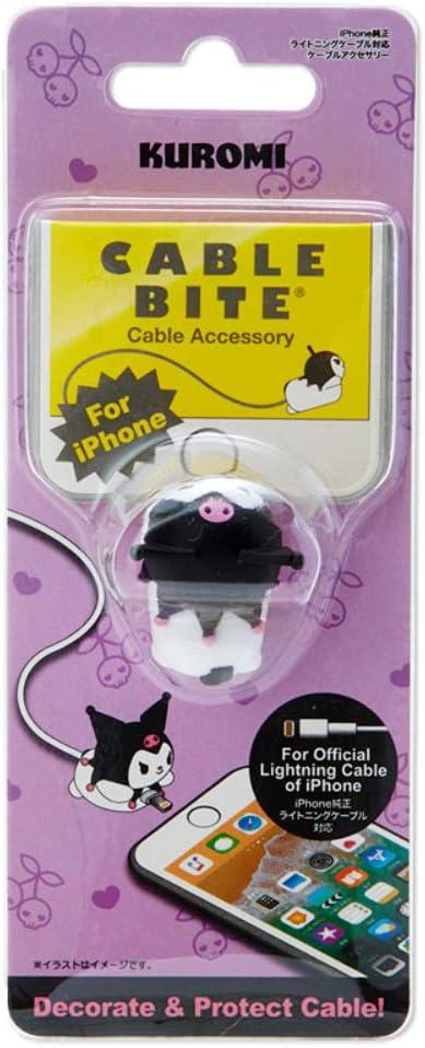 Sanrio Original Kuromi Mascot Cable Accessory for Lightning Cable of iPhone