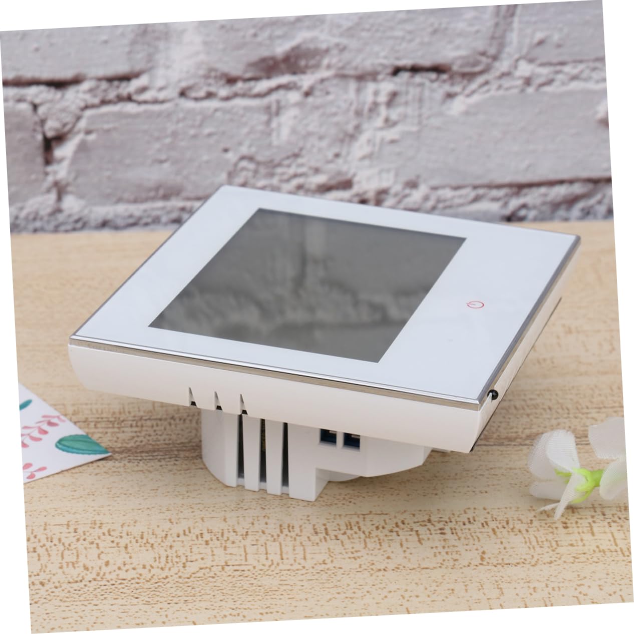 HEMOTON Programmierbarer Digitaler Thermostat 3a mit Touchscreen und LCD Anzeige für Heizsysteme und Raumtemperaturregelung Weiß mit Ntc Sensor und Voreingestellter Temperatur