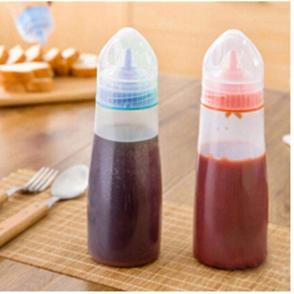 ST4U Bottiglie di spremere Insalata Bottiglia di Ketchup Olio Salsa di Bottiglia Ketchup Strumenti di Cottura della Cucina Bottiglia di Salsa di soia