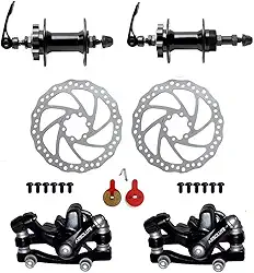 Kit Freio Disco 160mm Bike + Cubo Rolamentados Aluminio 36f