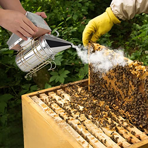 Shanrya Bienenstockraucher, kühler Rauch Gute Belüftung einfach zu lagern galvanisierter Eisen Bienenstockraucher für… – Bild 6