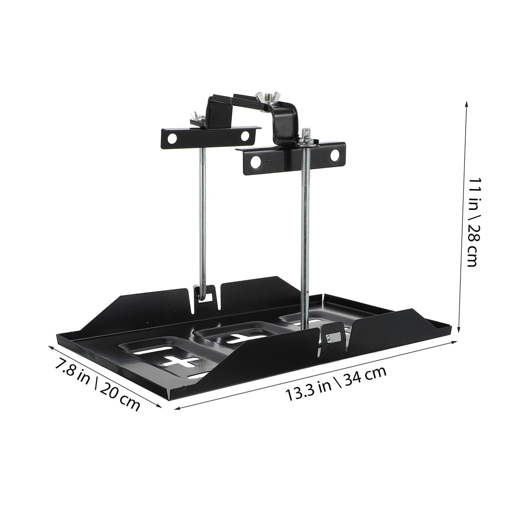 Fer Noir Support de Batterie de Voiture 1 Set, Fixation