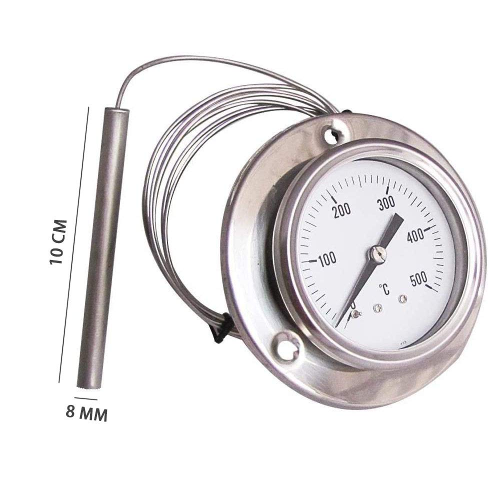 0-500°C Forno Termometro con Sonda Lunga per BBQ Barbecue (500°C)