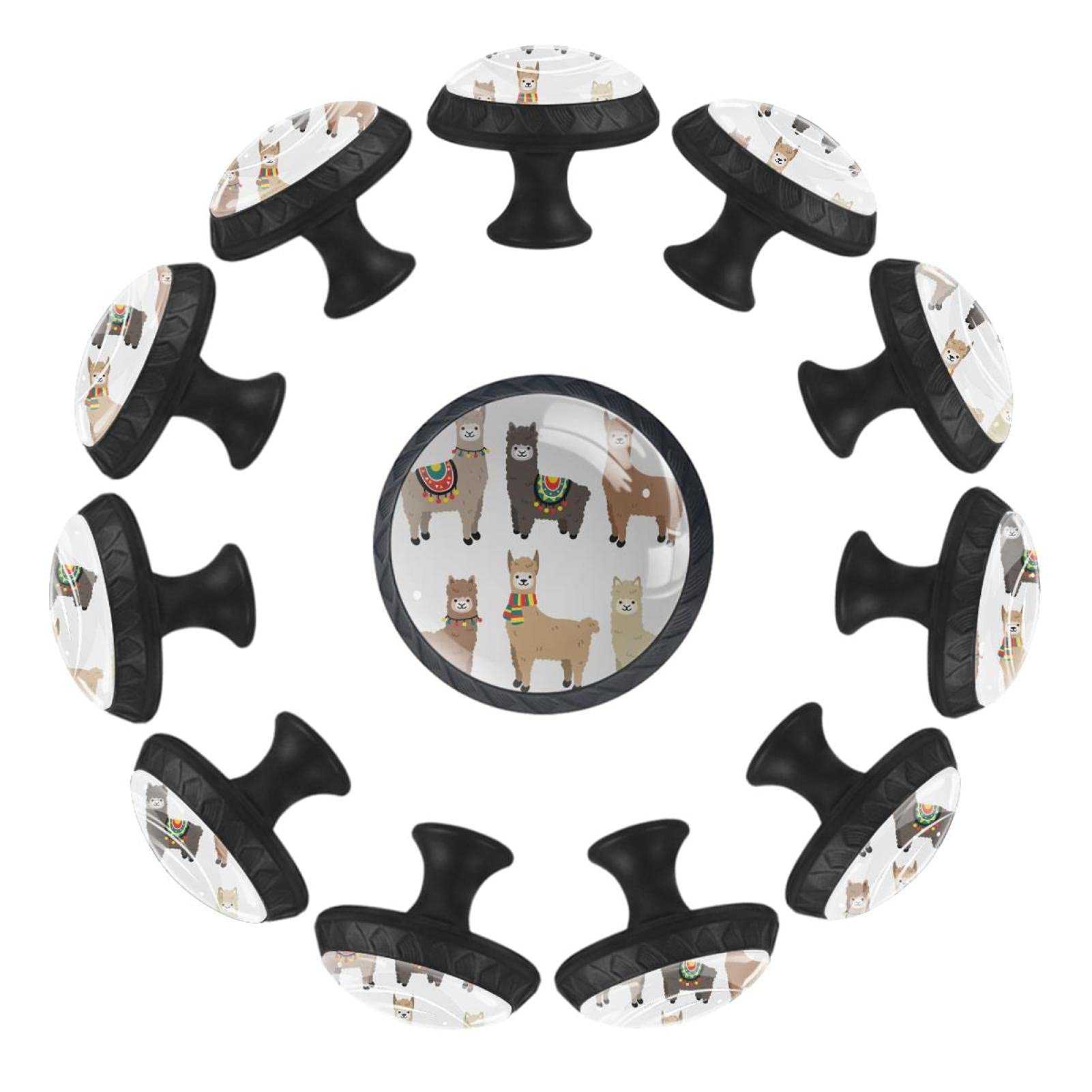 Boutons de tiroir ronds alpagas 35mm pour meuble de crèche et commode enfant