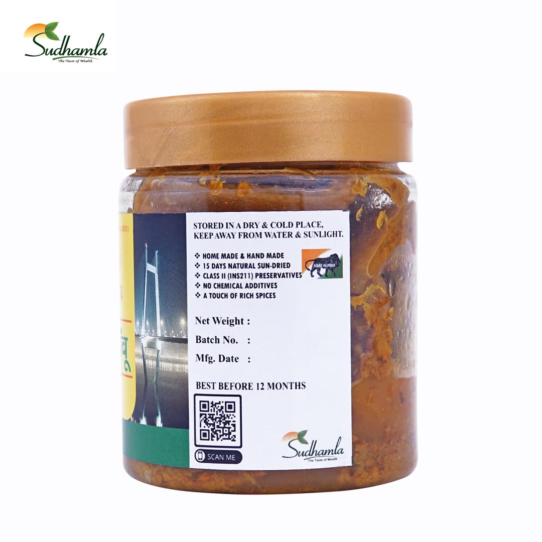 Sudhamla Khatta Nimbu Ka Achaar - 200 gm | Handmade Sweet and Sour Lemon Pickle | Made with Mustard Oil and Mixed Spices | Authentic Traditional Flavor | No Preservatives | Homemade Recipe & Taste 1