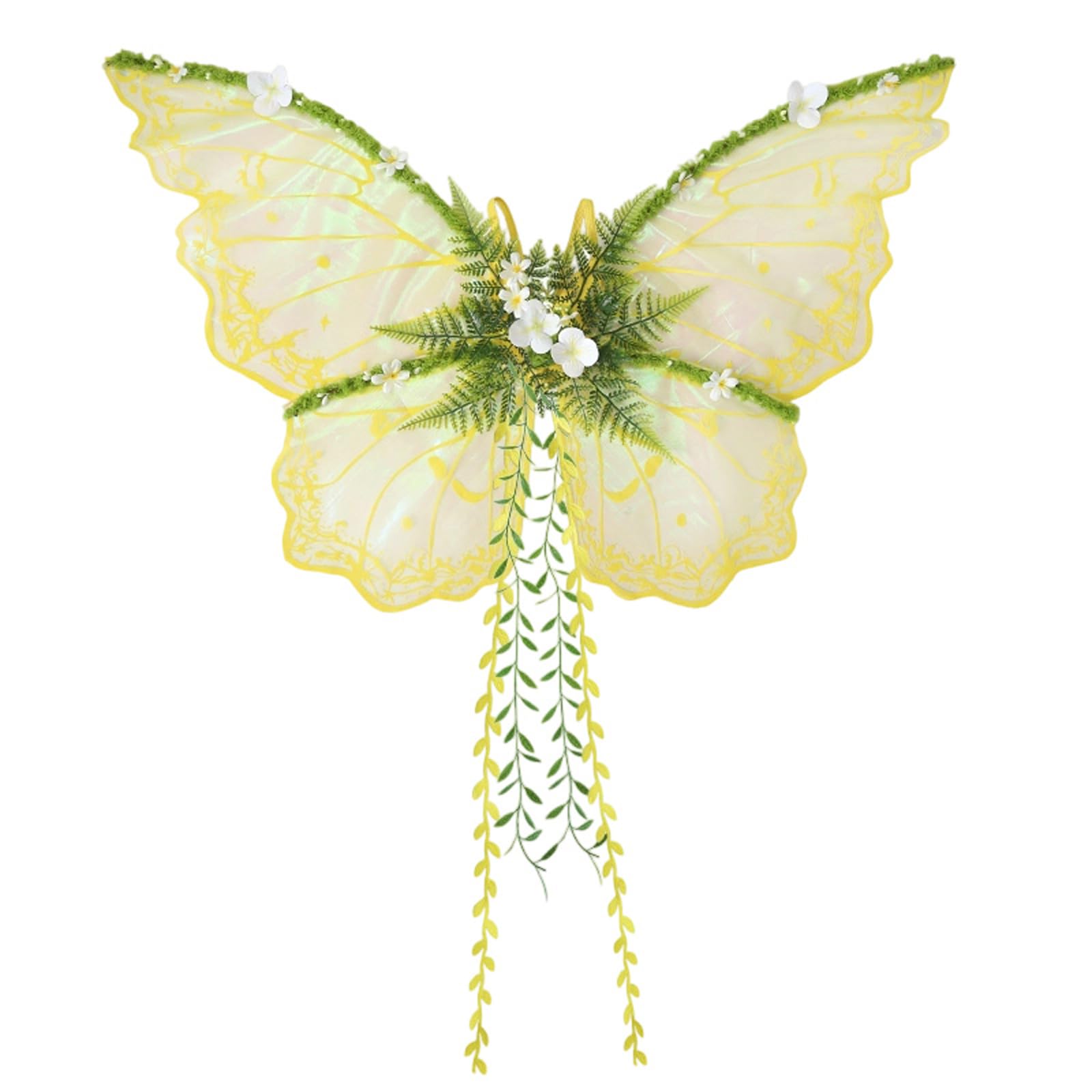 Fairy Wings,Butterfly Wings for Adult Women Kids Girls (Yellow, One Size)