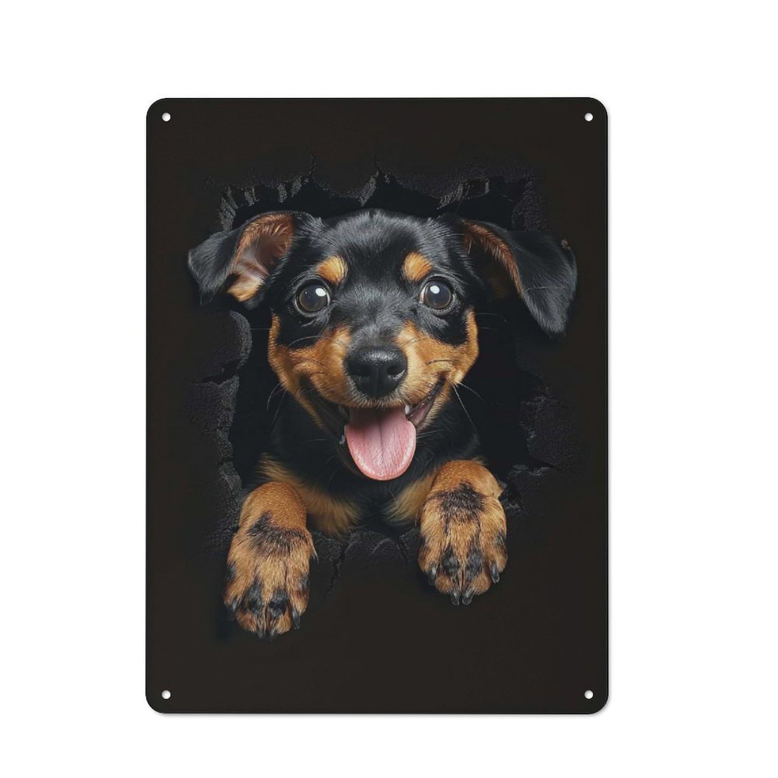 Miniature Pinscher Everyday Metal Wall Decor 40x30cm, Vintage Metal Sign for Hallway, Home Bar, Garage Or Study