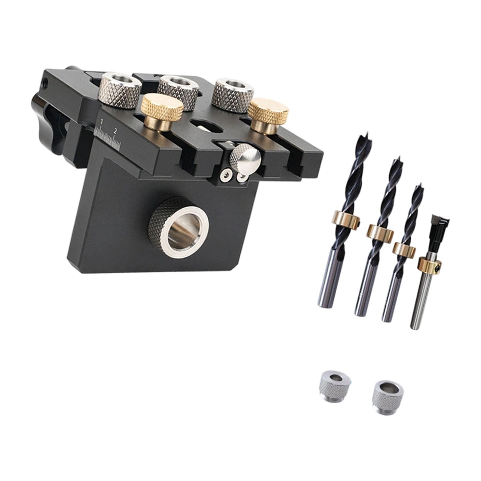 Laikoutd Black User Friendly Wood Drilling Positioning Tool With Clear Scale For Accurate Hole Placement Drilling Positioning Tool