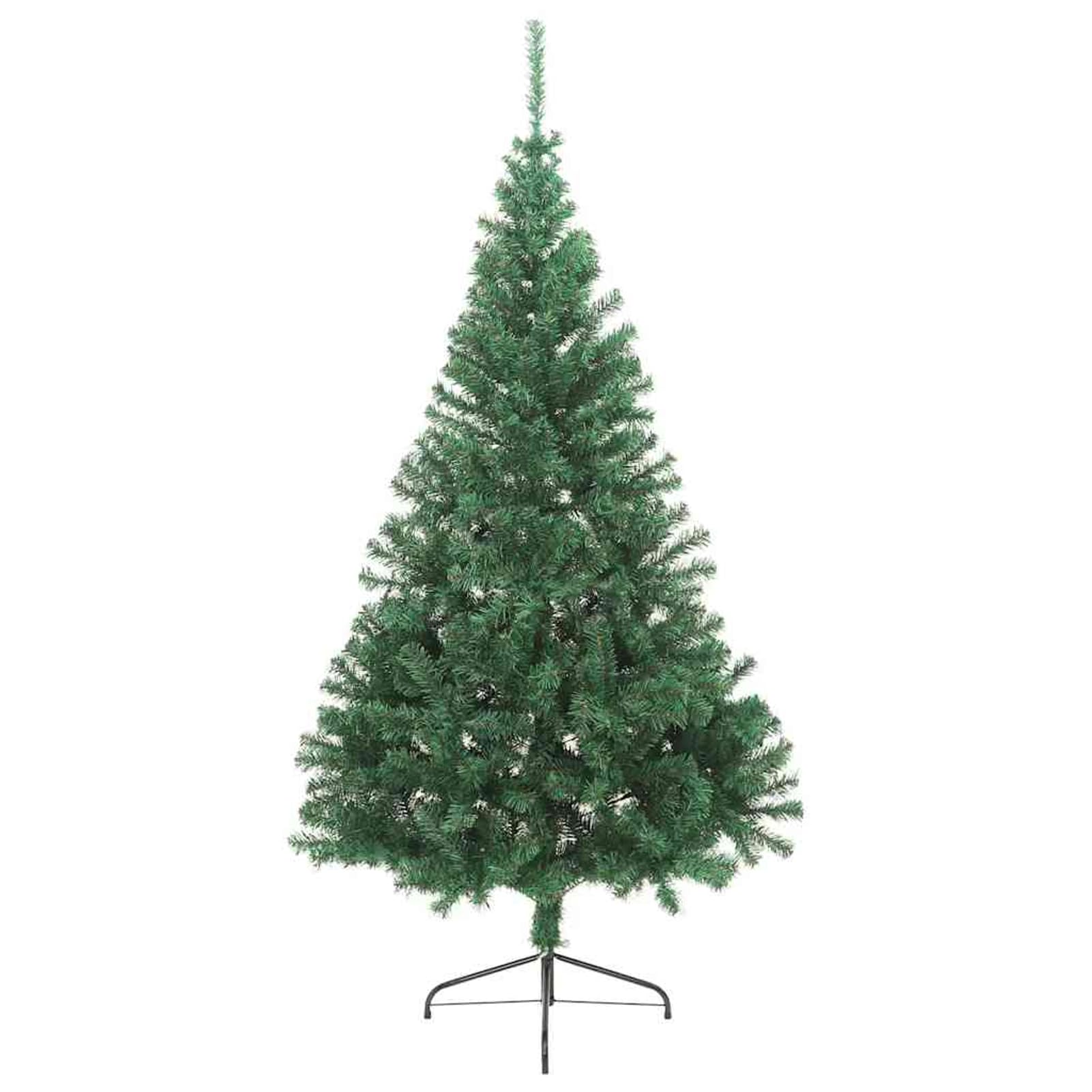 Albero di Natale Artificiale Met¨¤ con Supporto Verde 180 cm PVC