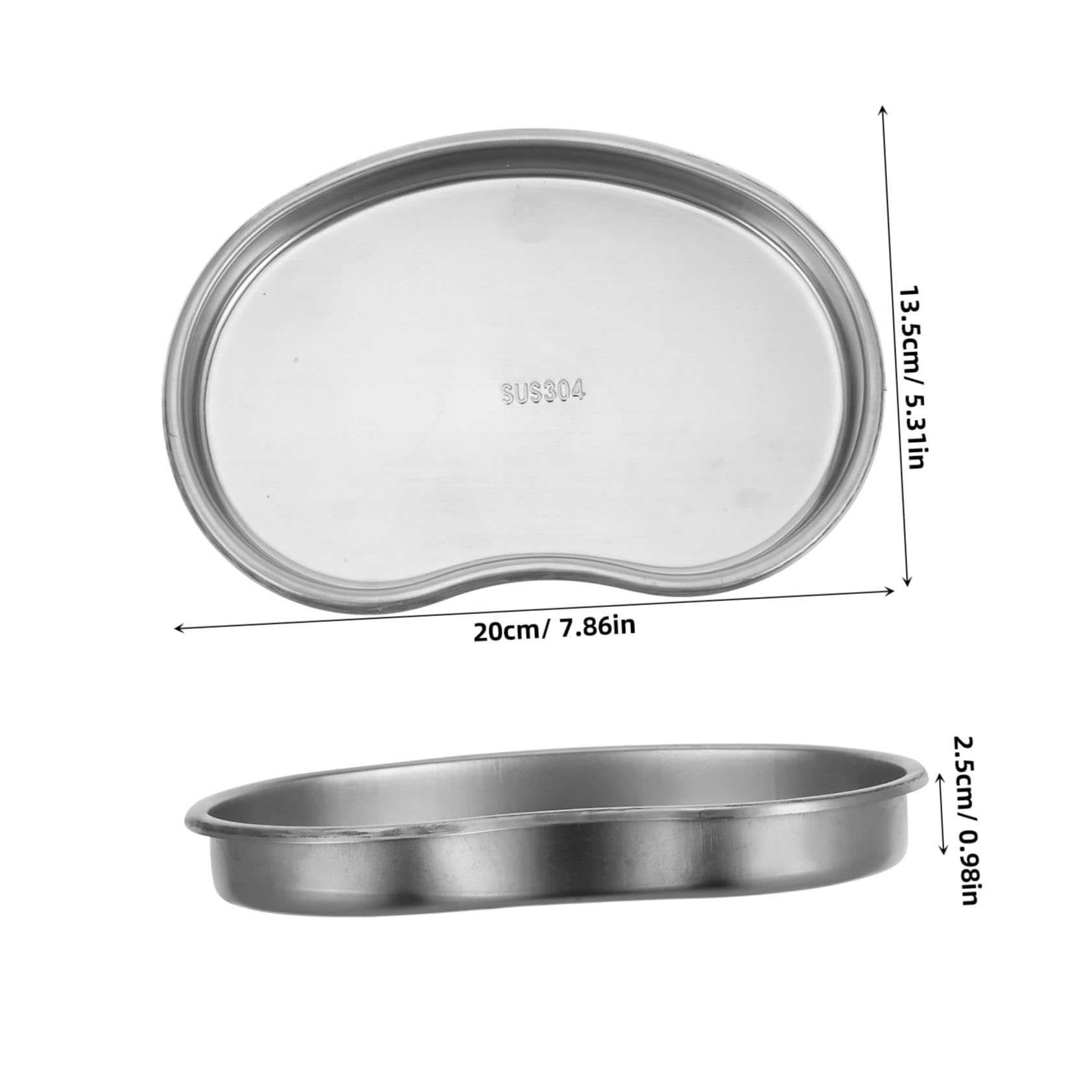 Cabilock Desktop Organizer Tray Stainless Steel Kidney Plate Medical Lab Utility