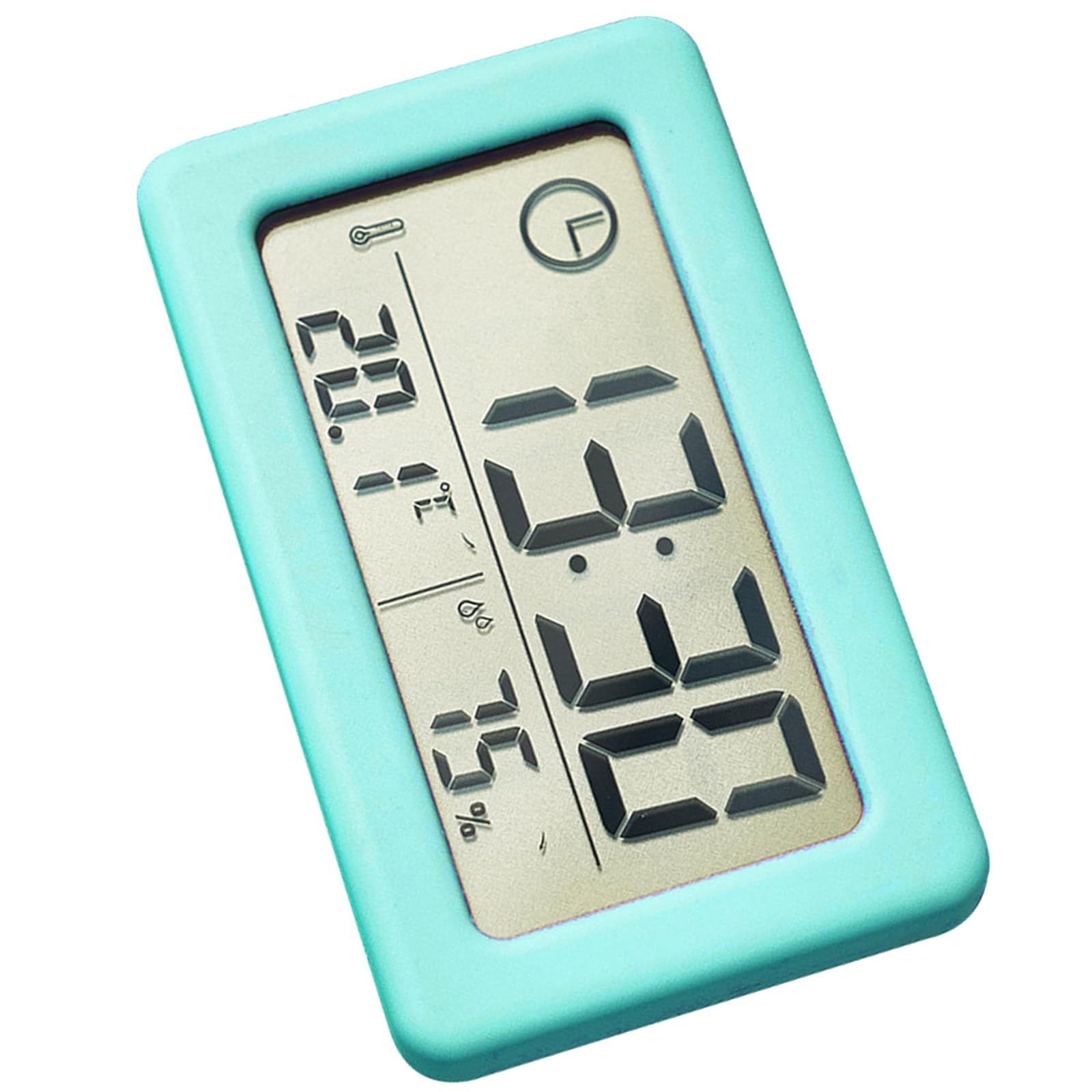 JUSEELEN Contemporarys Thin Clock with Temperature and Humiditys Measurement for Living Space Home Electronic Clock