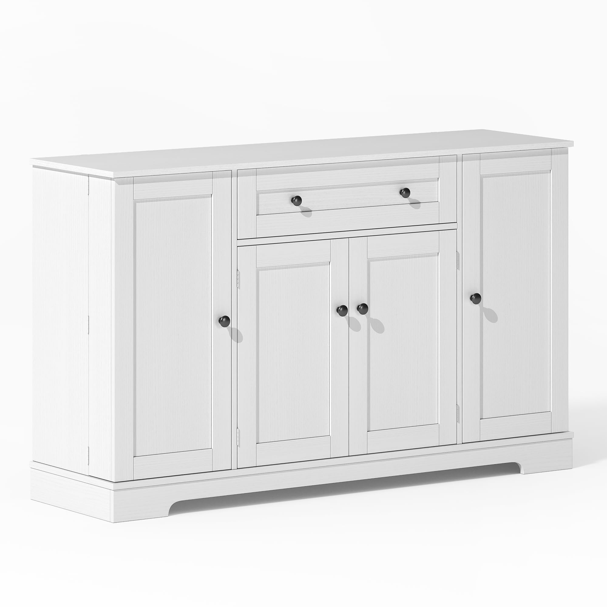 Buffet cucina multifunzione – 138 cm credenza con cassetto, ante e ripiani regolabili – Design moderno con protezione antiribaltamento, ideale per cucina, soggiorno e camera da letto