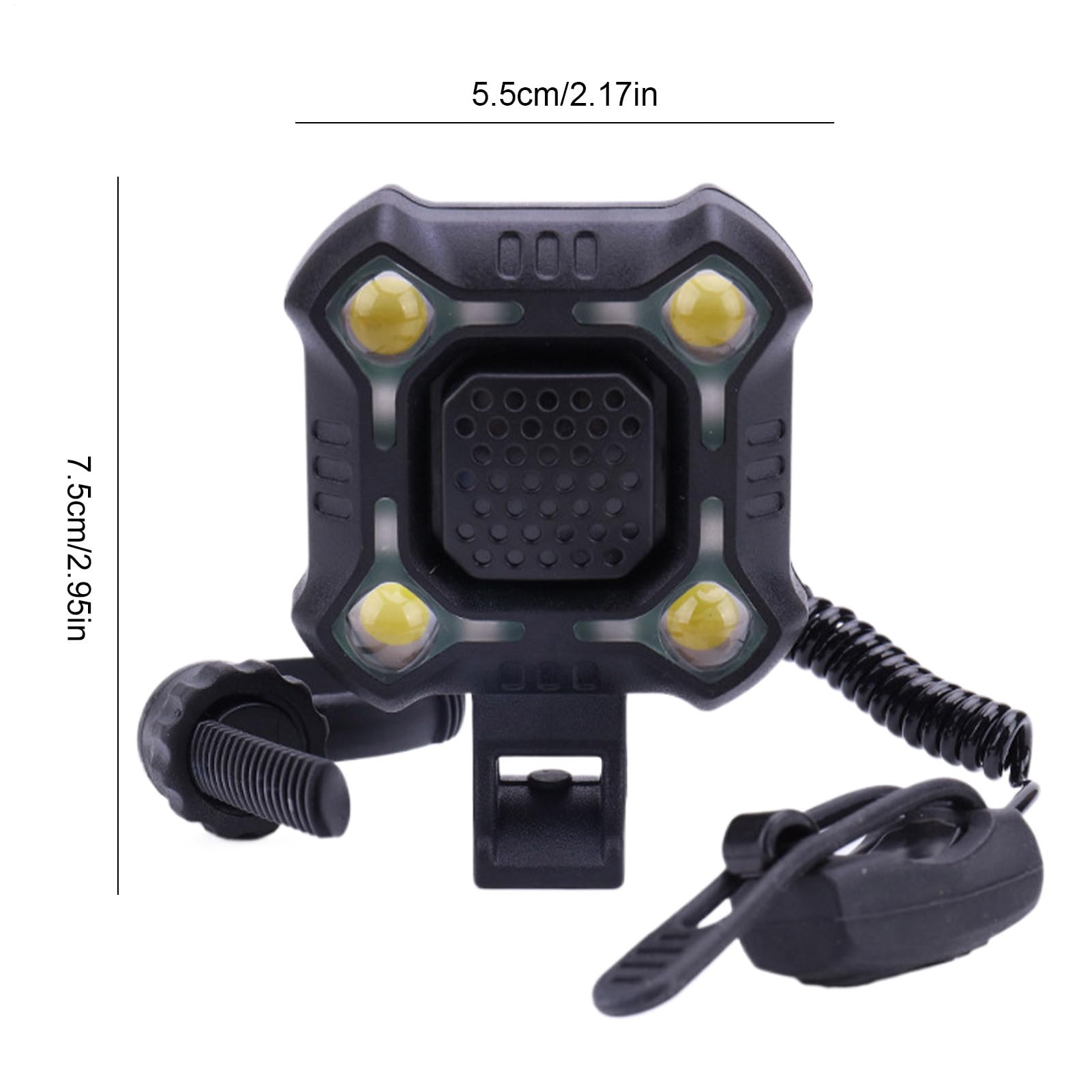 Corne de vélo pour adulte, corne de vélo | Lumière de cloche de vélo rechargeable | Born de cyclisme 2-en-1 rechargeable de 140 dB avec lumière brillante pour Road Mountain Electric Bike