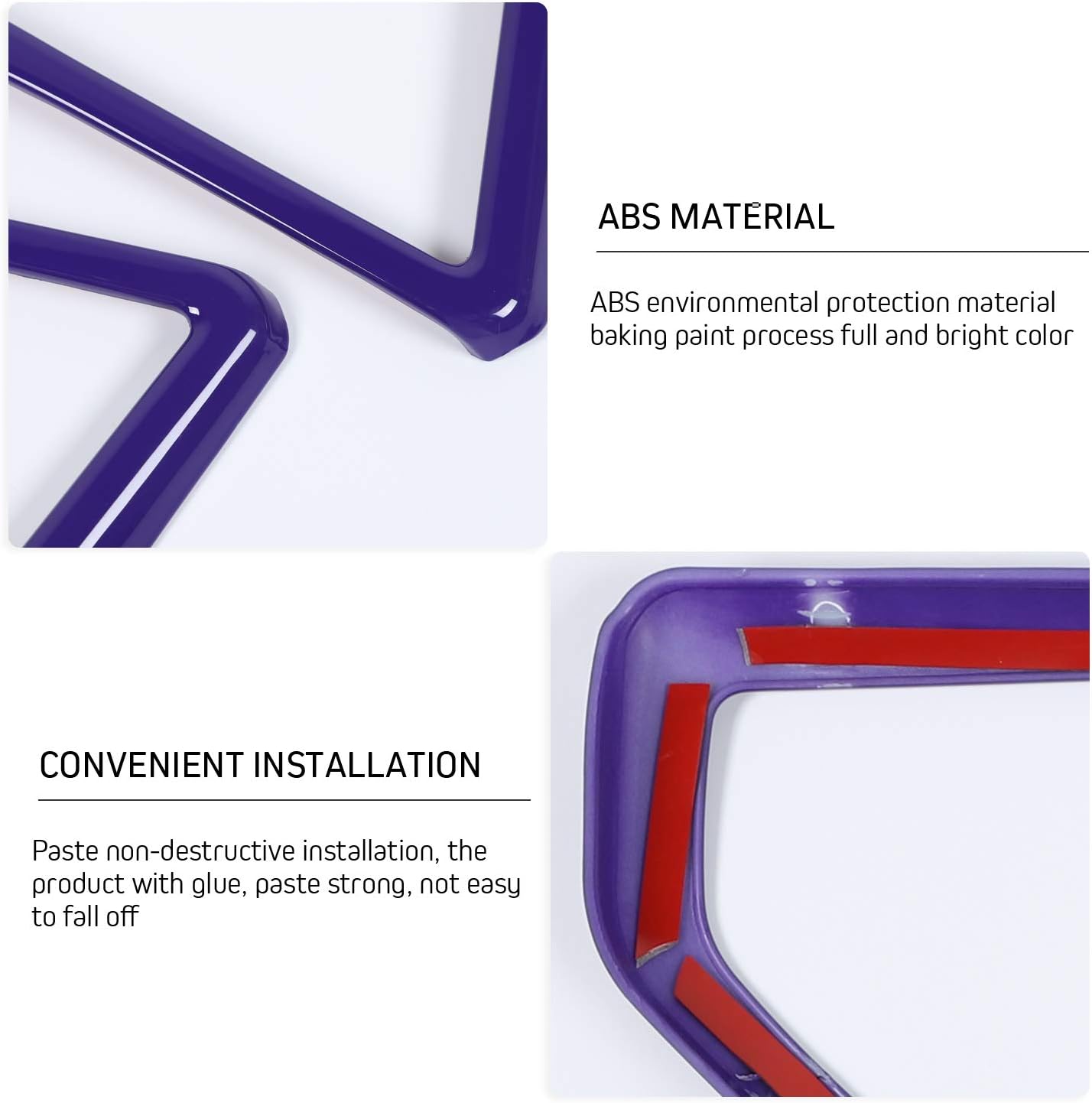 RT-TCZ Purple ABS A B Pillar Speaker Decoration Cover Trim Interior Accessories for 2018-2023 Jeep Wrangler JL JLU for Jeep Gladiator JT 2 PCS