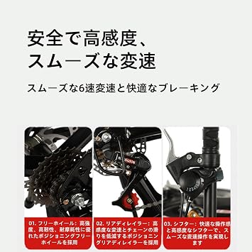 Folding Bicycle, Lightweight, 14/16/20 Inches, Disc Brake, Foldable, Variable Speed Design, Height Adjustable, Convenient to Carry and Store, Adults and Kids, Load Capacity 440.5 lbs 200 kg