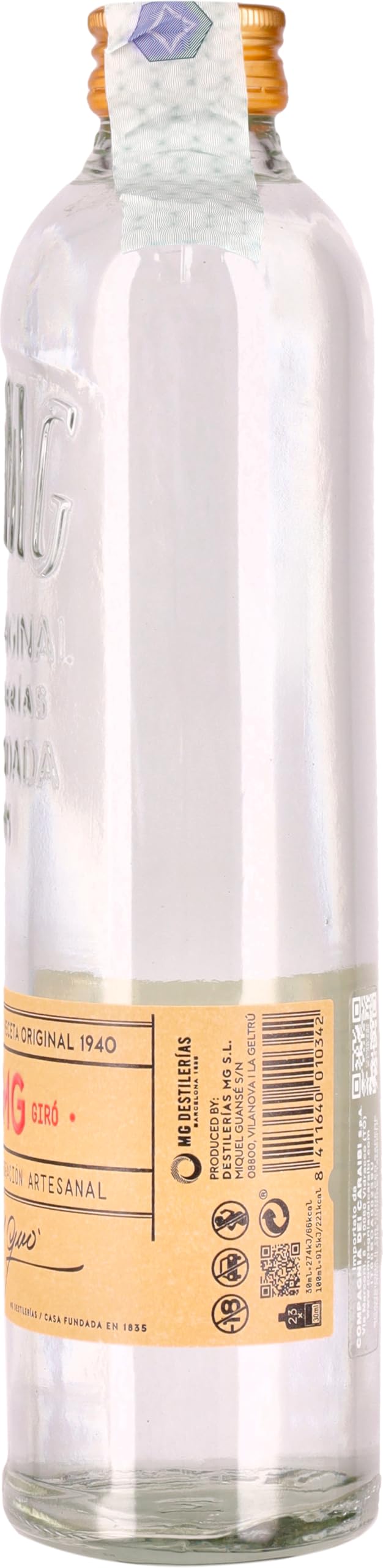 GIN MG - Ginebra, London Dry Gin , 40% Volumen de Alcohol, 70 cl