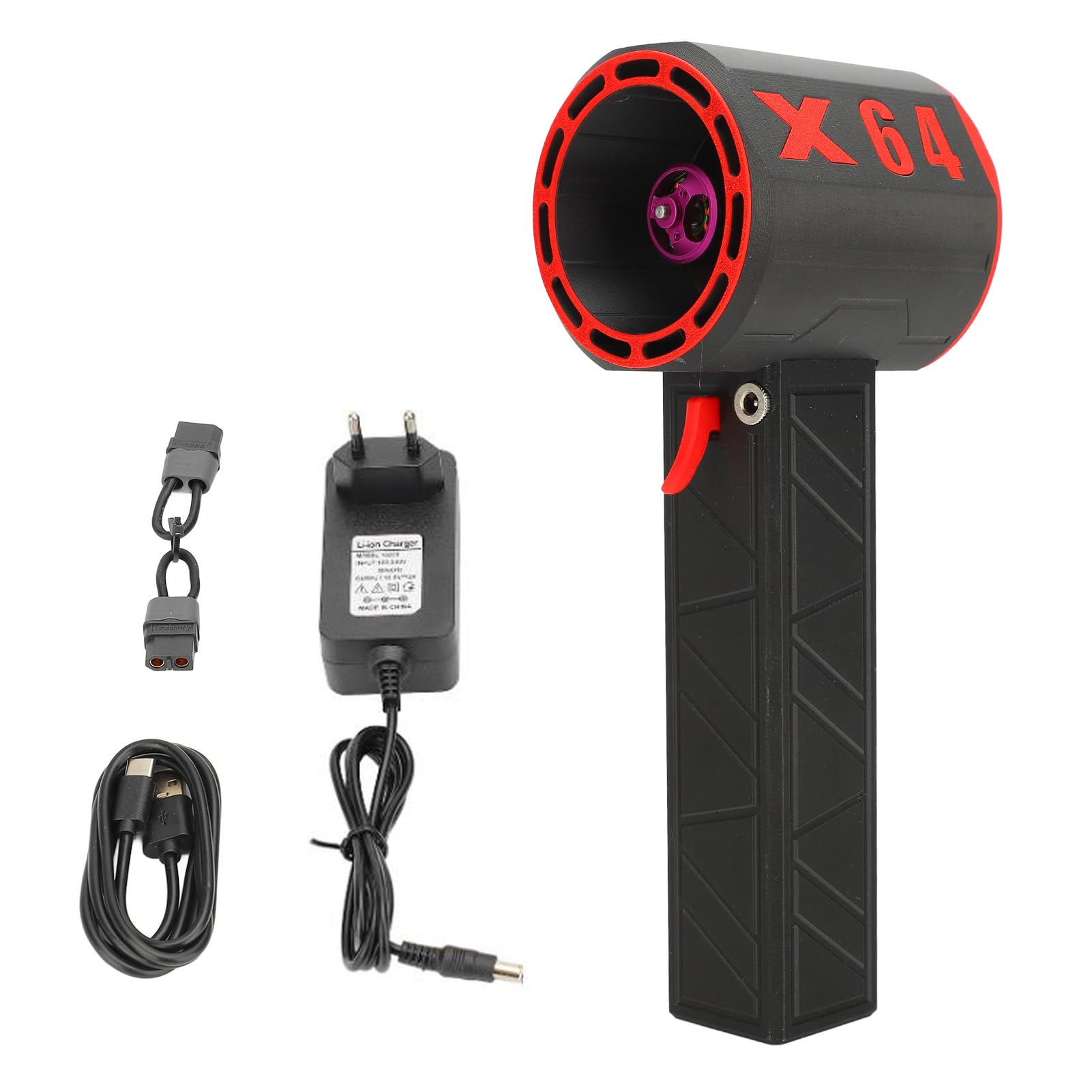 X64 Thunder Turbo Souffleur d'air sans Fil, Jet Dry Large Souffleur Puissant 180 000 TR/Min avec Batterie 8000 mAh, 11 Pales, Réglage Continu pour Nettoyage PC et Voiture