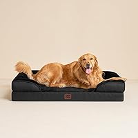 Vista 280 de EHEYCIGA - Cama ortopédica para perro grande, impermeable, de espuma viscoelástica y espuma tipo caja de huevos, bordes elevados, antideslizante