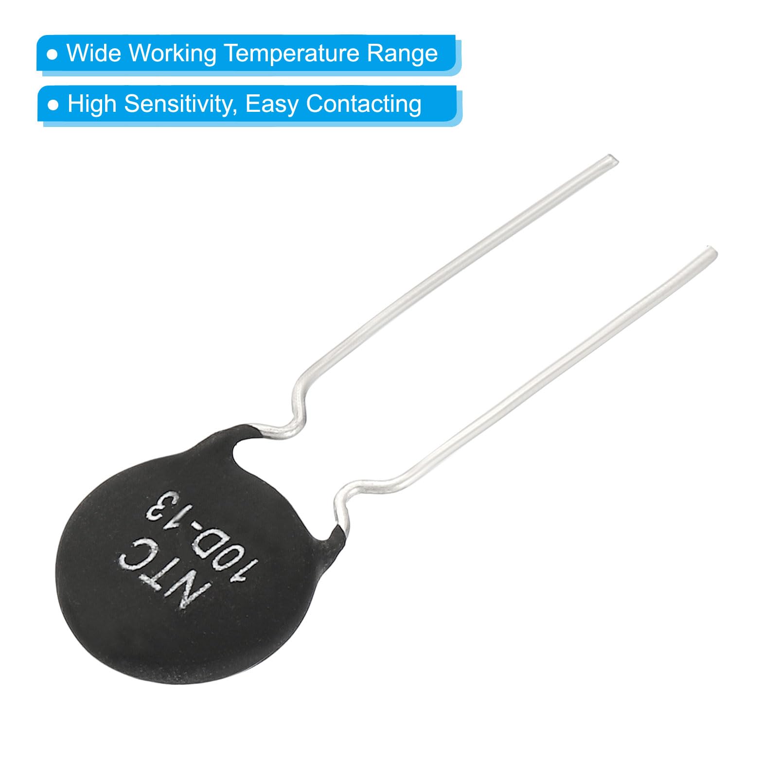 10 Termistori NTC 10 Ohm PATIKIL - Sensori Temperatura Ad Alta Sensibilità, Per Elettrodomestici E Motori - Foto 4
