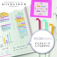Vista 15 de Zebra Mildliner WKT7-MBL5-TENTO Highlighter, Mild Blue, One Point Pattern, Ladybug, Pack of 5