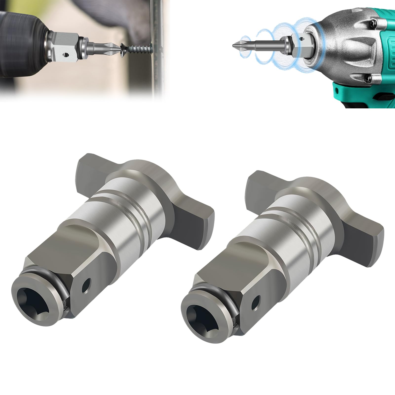 Conversion Head for Electric Screwdriver, 1/2‘’ Anvil Wrench Pin Converter Shaft Adapter, T Shaft Electric Wrench Conversion Tool,Power Tool