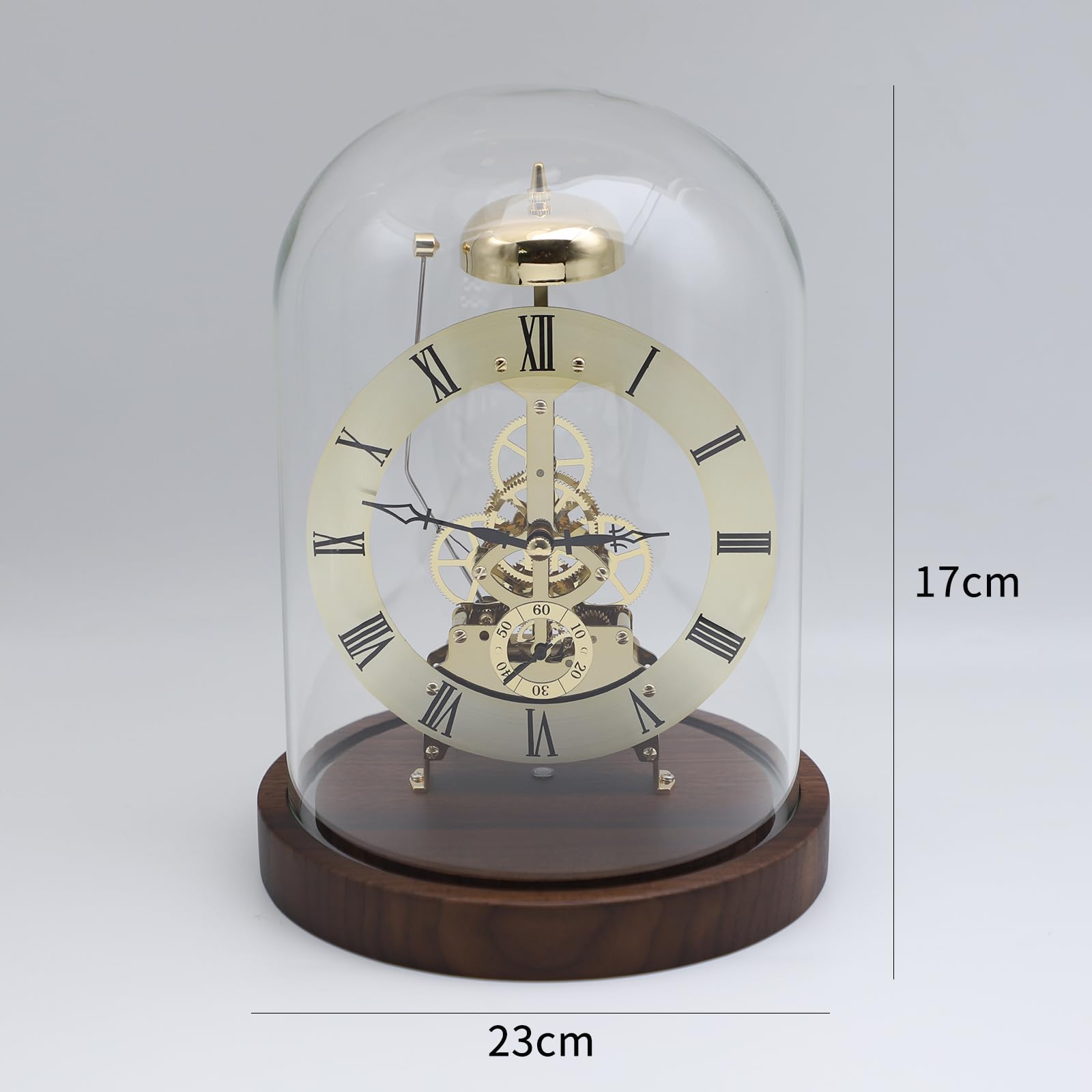 Amazon.co.jp: スケルトン置き時計 夜間照明付き メカニカルデザイン