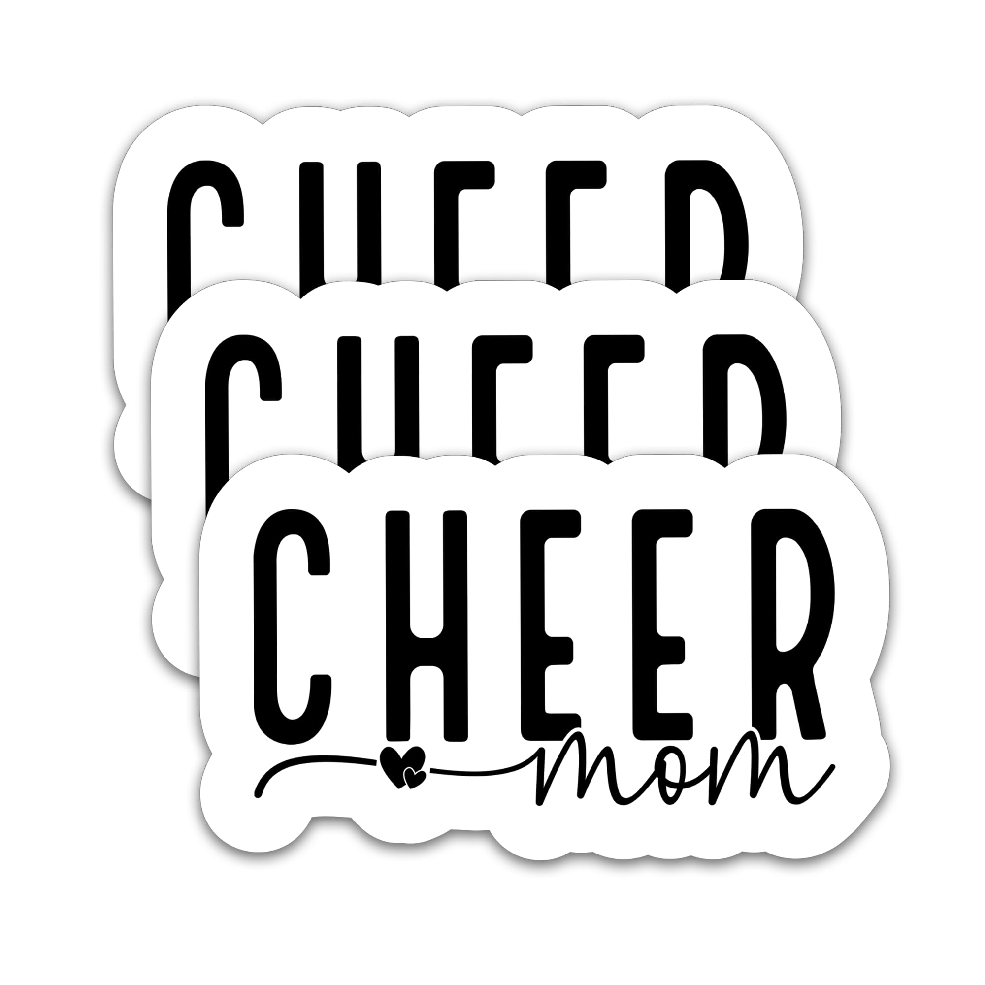 (3Pcs) Cheer Mom Sticker Mama Sticker Inspirational Mom Vinyl Decals, Gift for Mama Moms Mother's Day– Waterproof Vinyl Decal for Books Laptop Phones