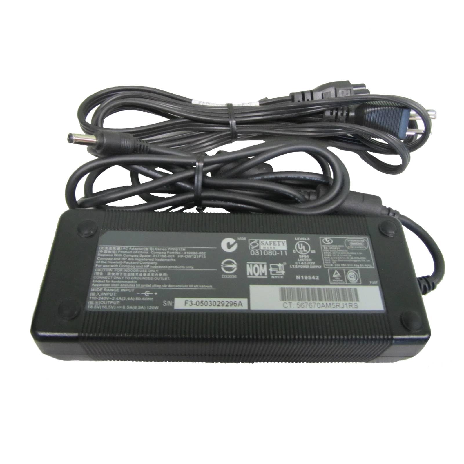 Amazon.com: PowerHOOD 18.5V 6.5A 120W AC/DC Adapter Compatible