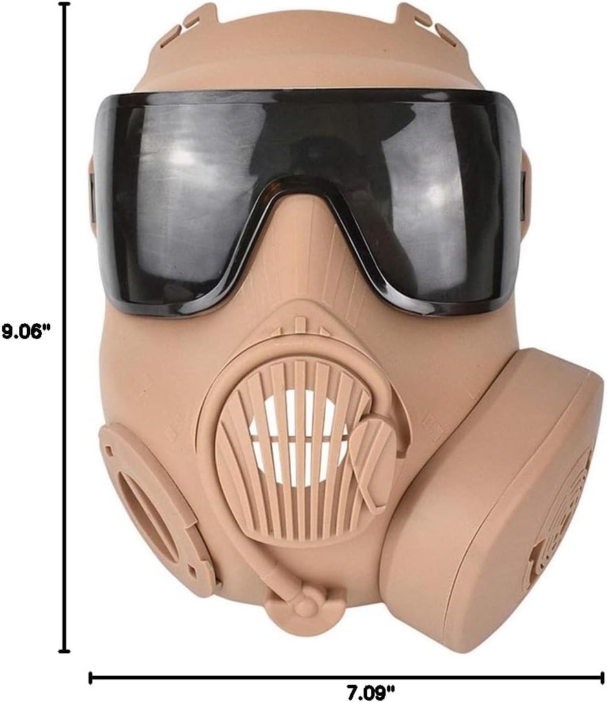 Outdoor Paintball Shooting Face Protection Gear Tactical PC Mask with Fan